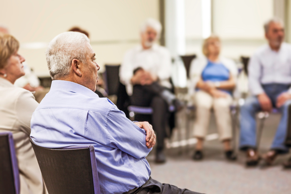 Seniors in the community center